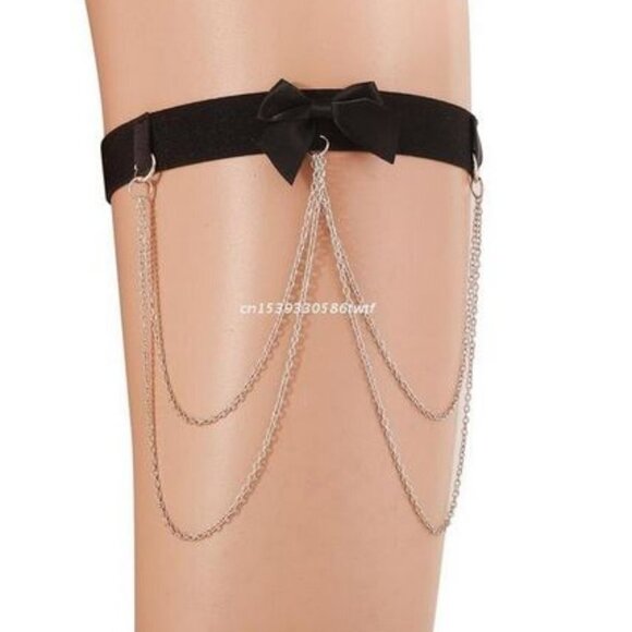 📢Clearance📢New Lot 2 SEXY Women's Leg Accessories in Silver& Gold-Chain Tassel - Picture 5 of 14